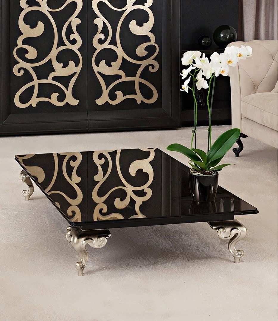 GEORGE Rectangular marble coffee table for living room