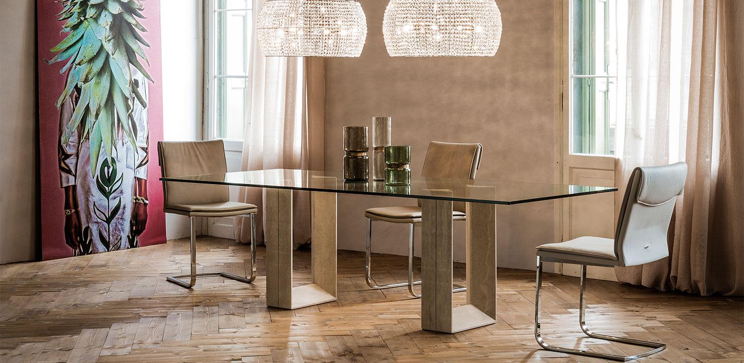 DIAPASON Rectangular stone table