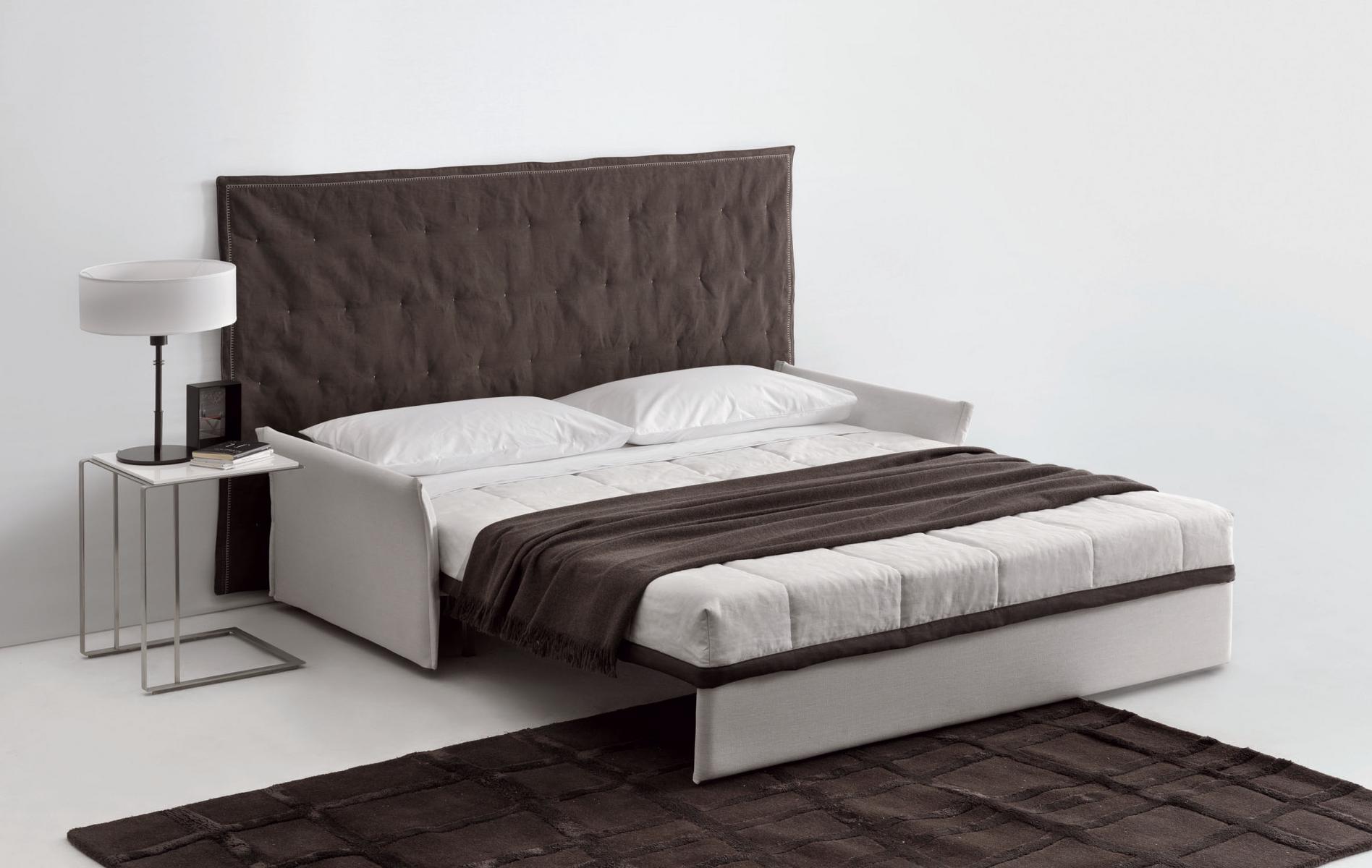 SLALOM Fabric sofa bed with removable cover