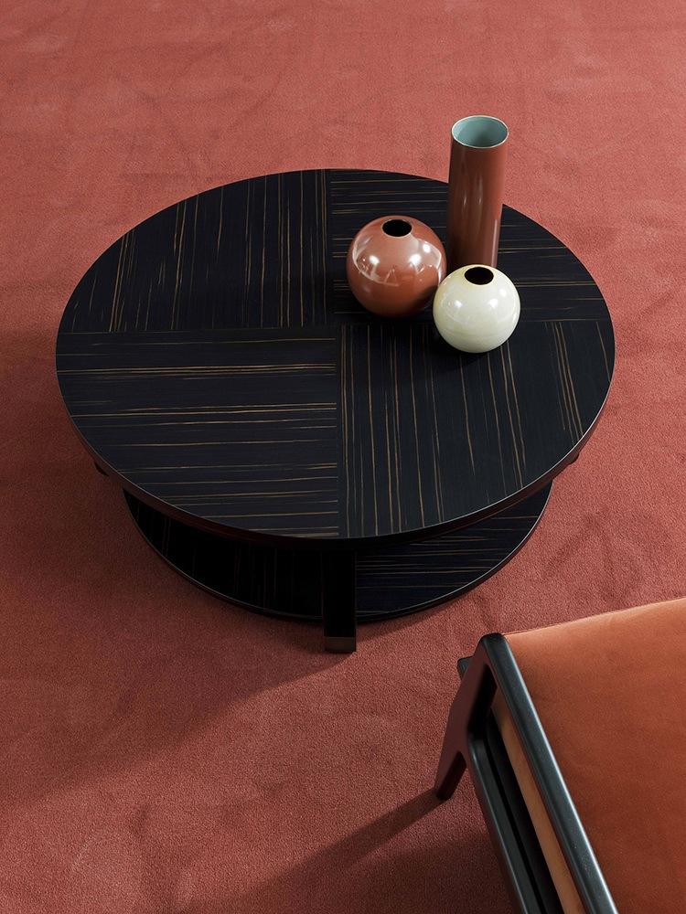 JACQUES Round solid wood coffee table