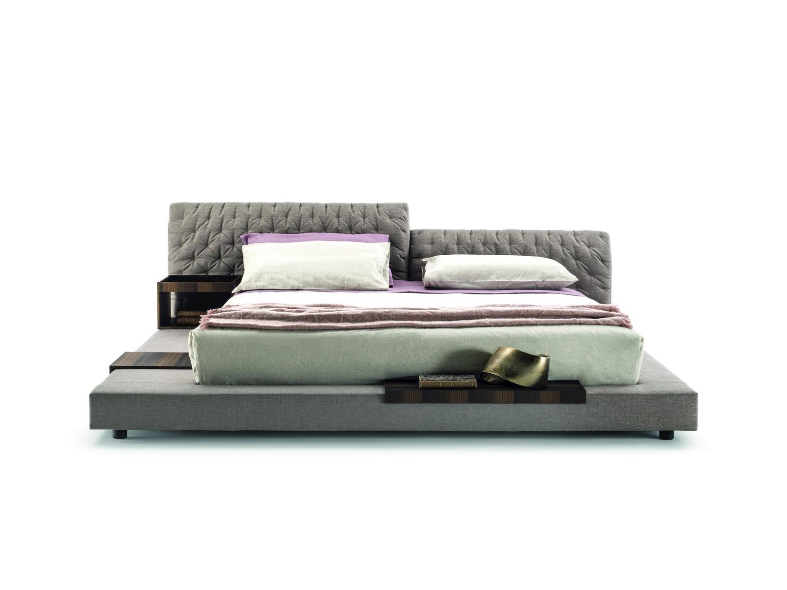 MILLER Double bed with tufted headboard