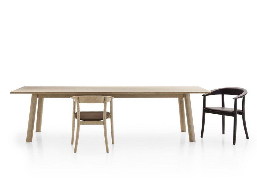 BULL Rectangular oak table