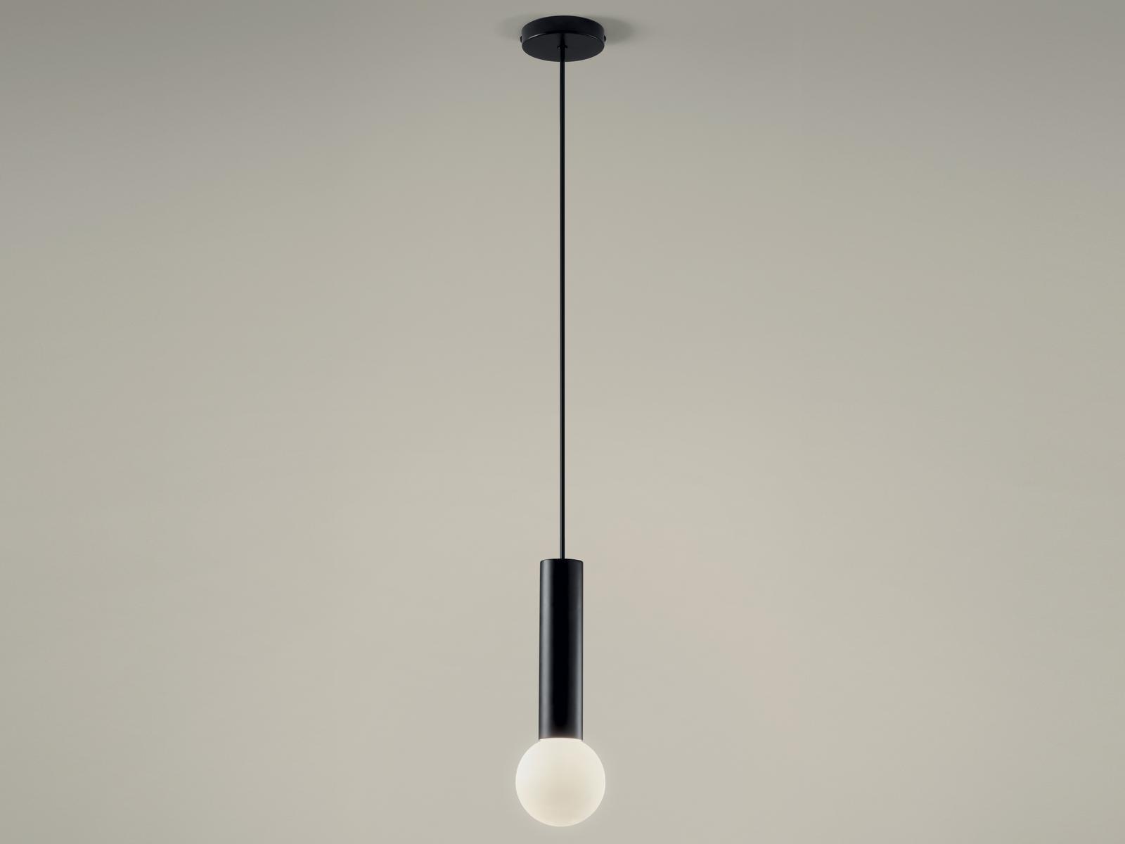 MIST Glass and steel pendant lamp