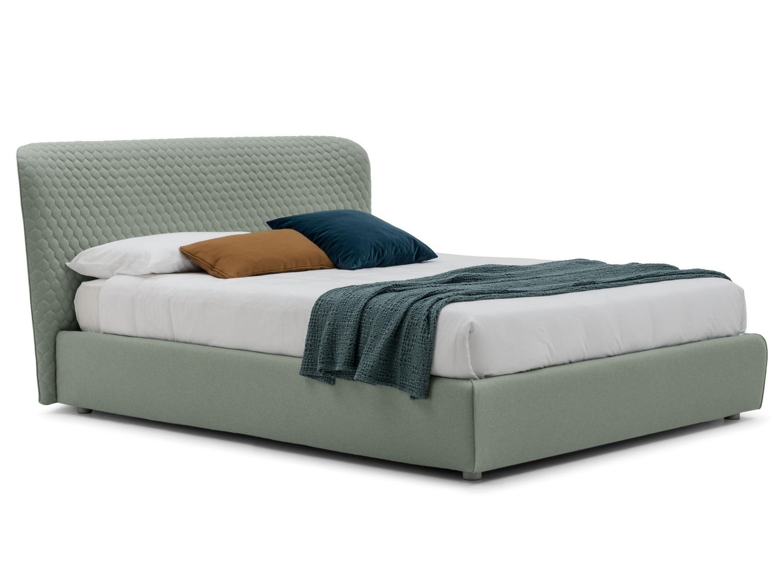 COROLLE Fabric double bed with removable cover