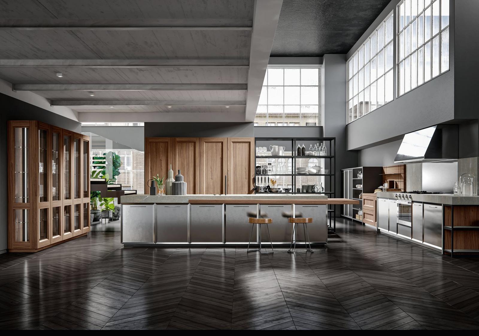 CONTEMPORARY Kitchen with handles