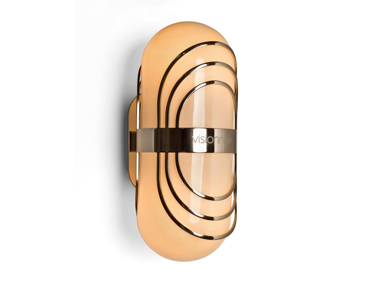 FLORO Direct-indirect light blown glass wall light