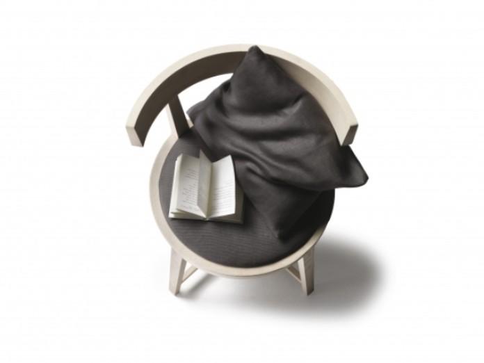 GELSOMINA Solid wood chair with integrated cushion