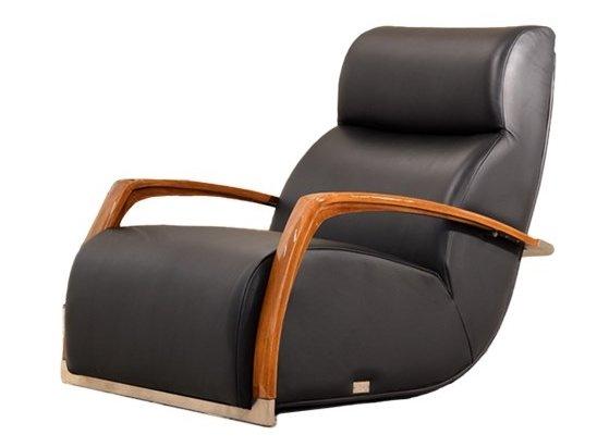 TANGO Leather armchair with armrests
