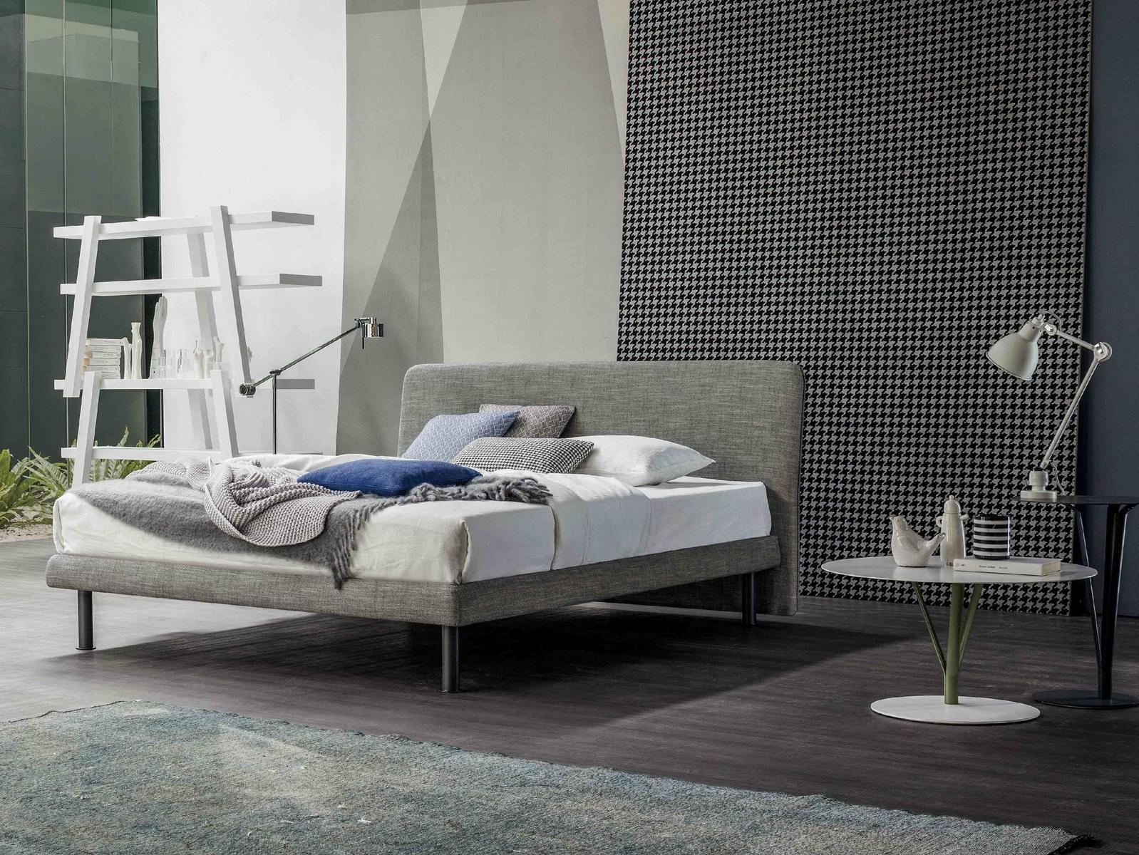 DREAM ON Fabric double bed with upholstered headboard