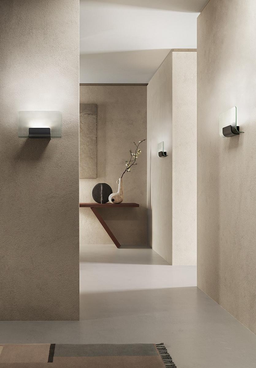 NAMI LED glass and aluminium wall light