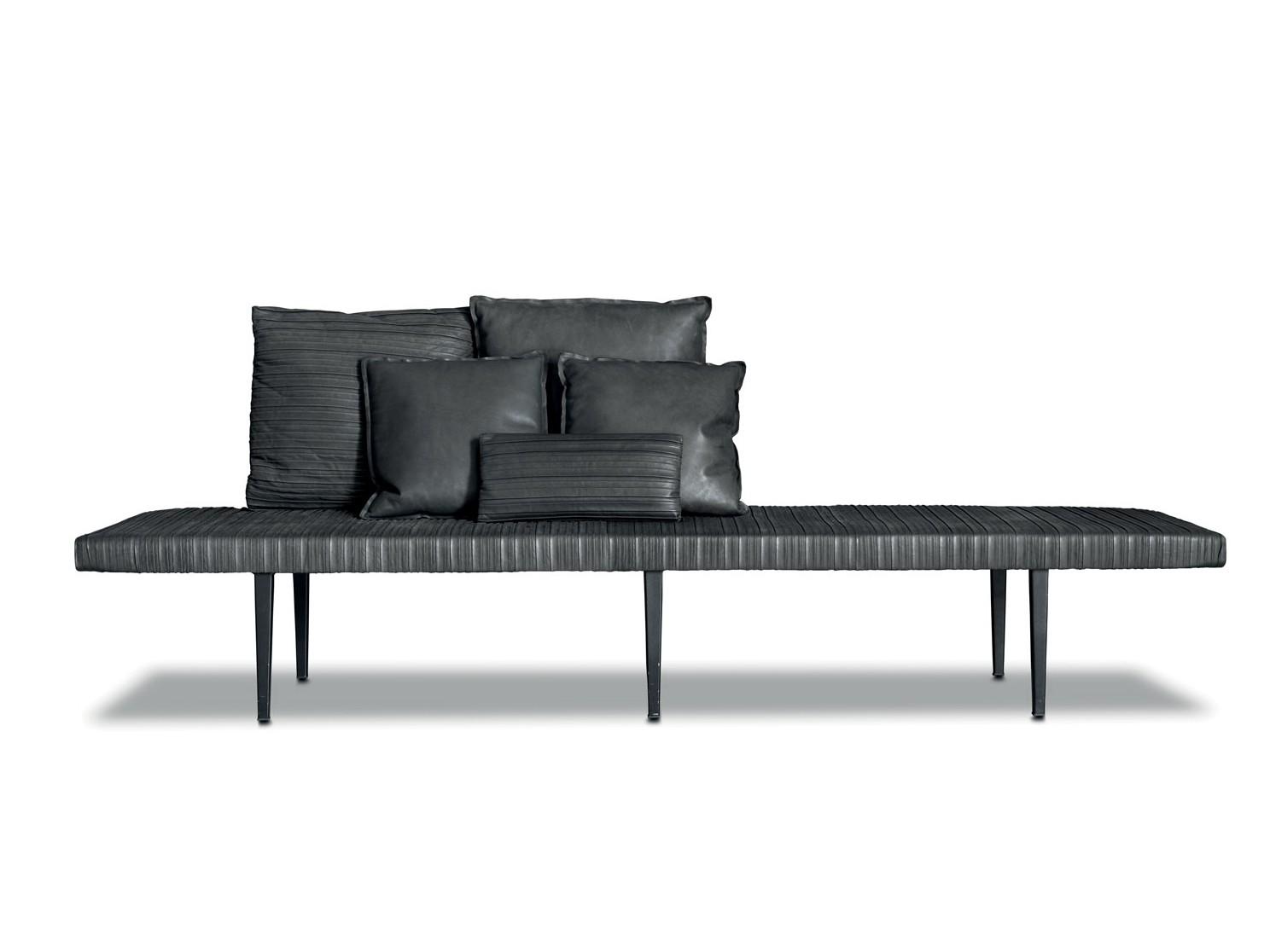 GARÇON SPECIAL EDITION BELLE DE JOUR Upholstered leather bench