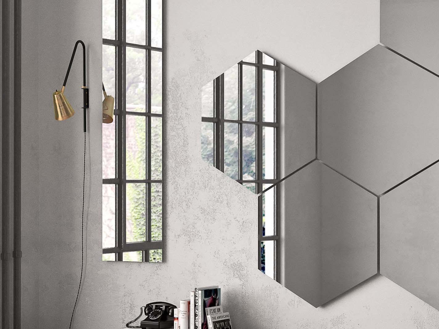 GEOMETRIKA ESAGONALE Wall-mounted mirror