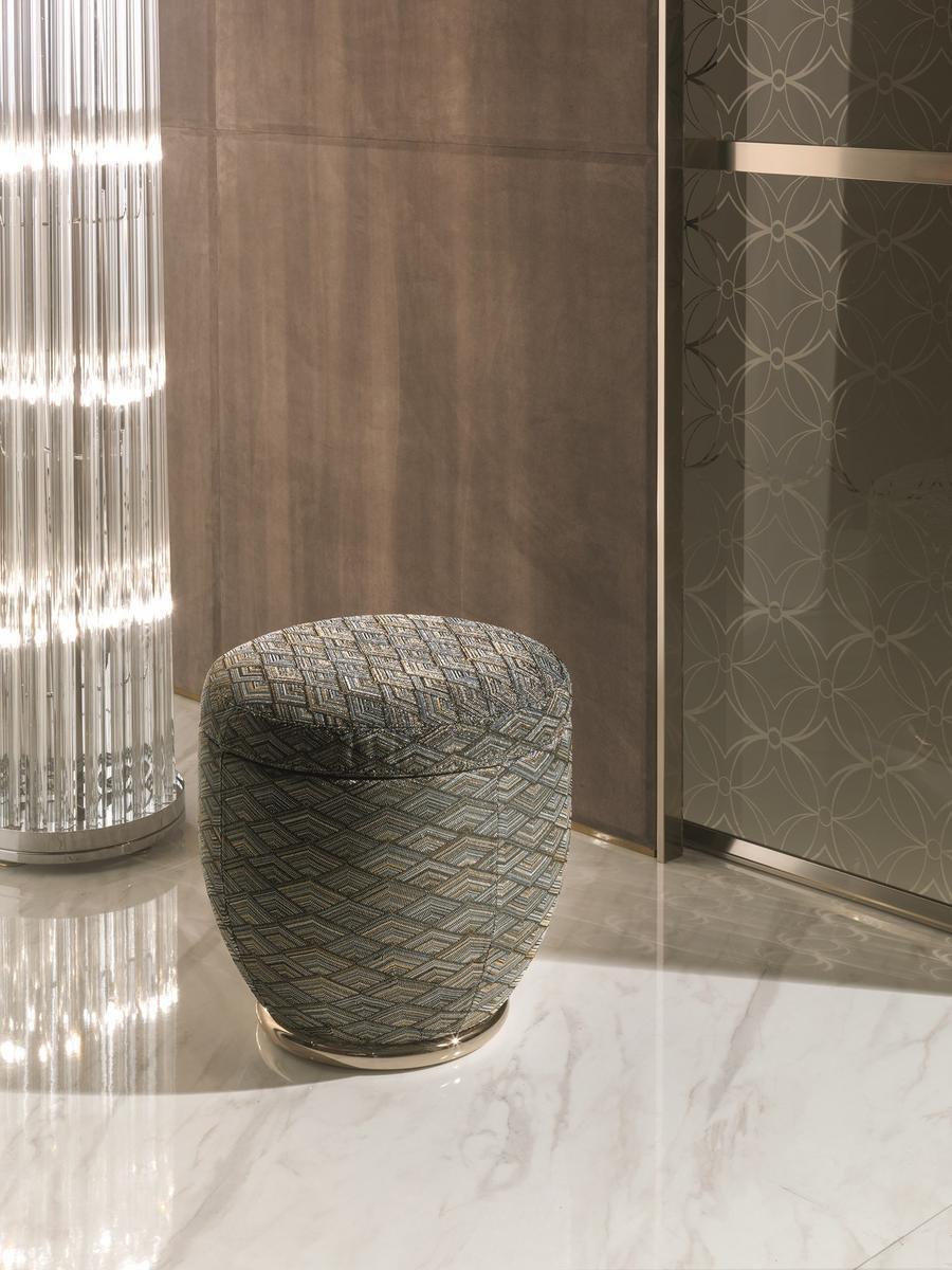 GODWIN Round microfiber pouf