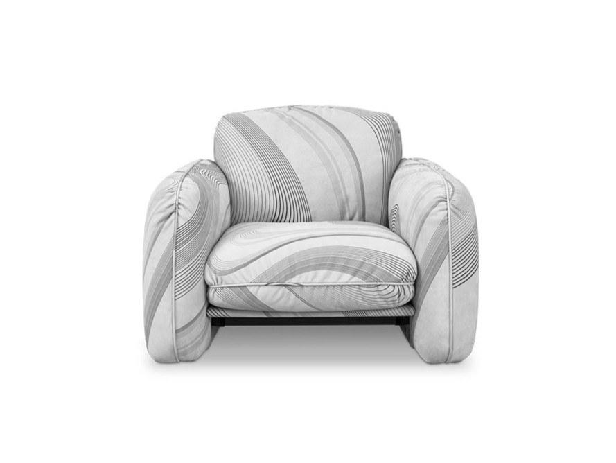 BRIGITTE Fabric armchair with armrests