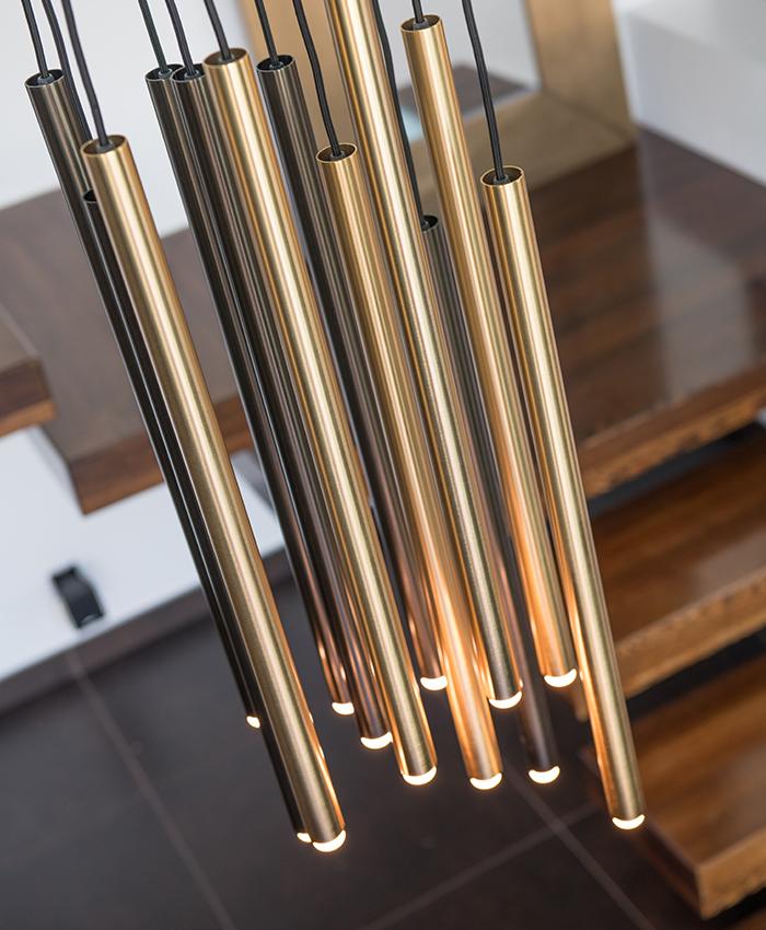 STILO X12 Direct light painted metal pendant lamp