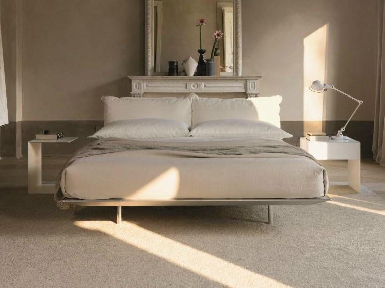 PLATZ Double bed with upholstered headboard