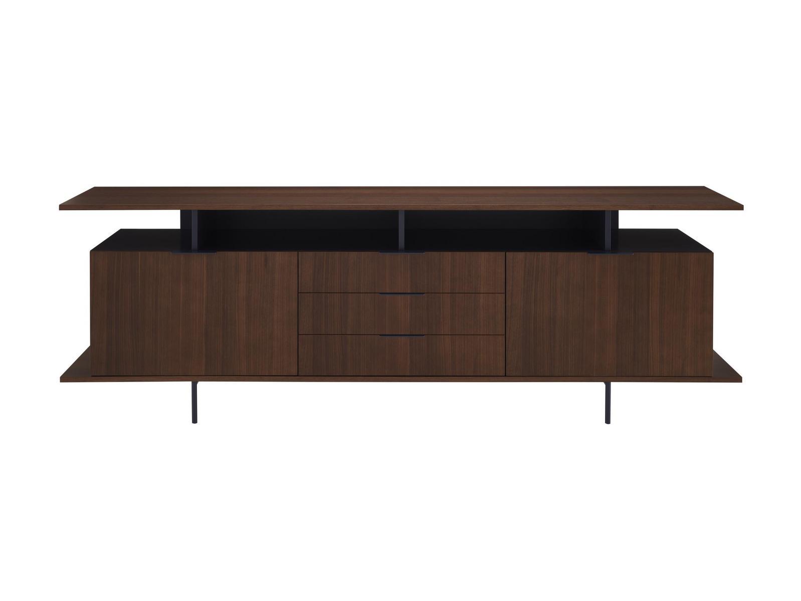 ALANDO Walnut sideboard with flap doors