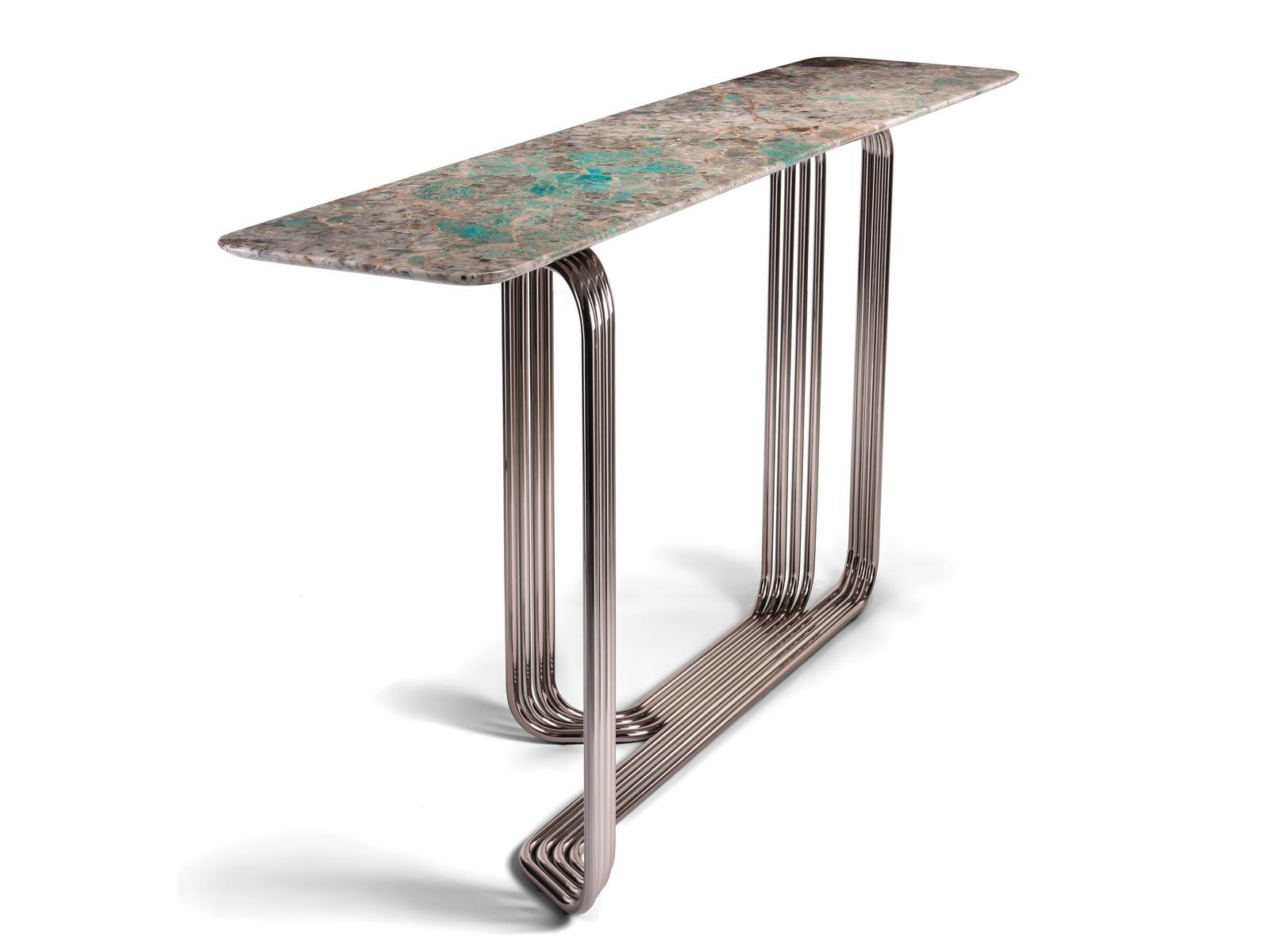 VINCENT Rectangular marble console table