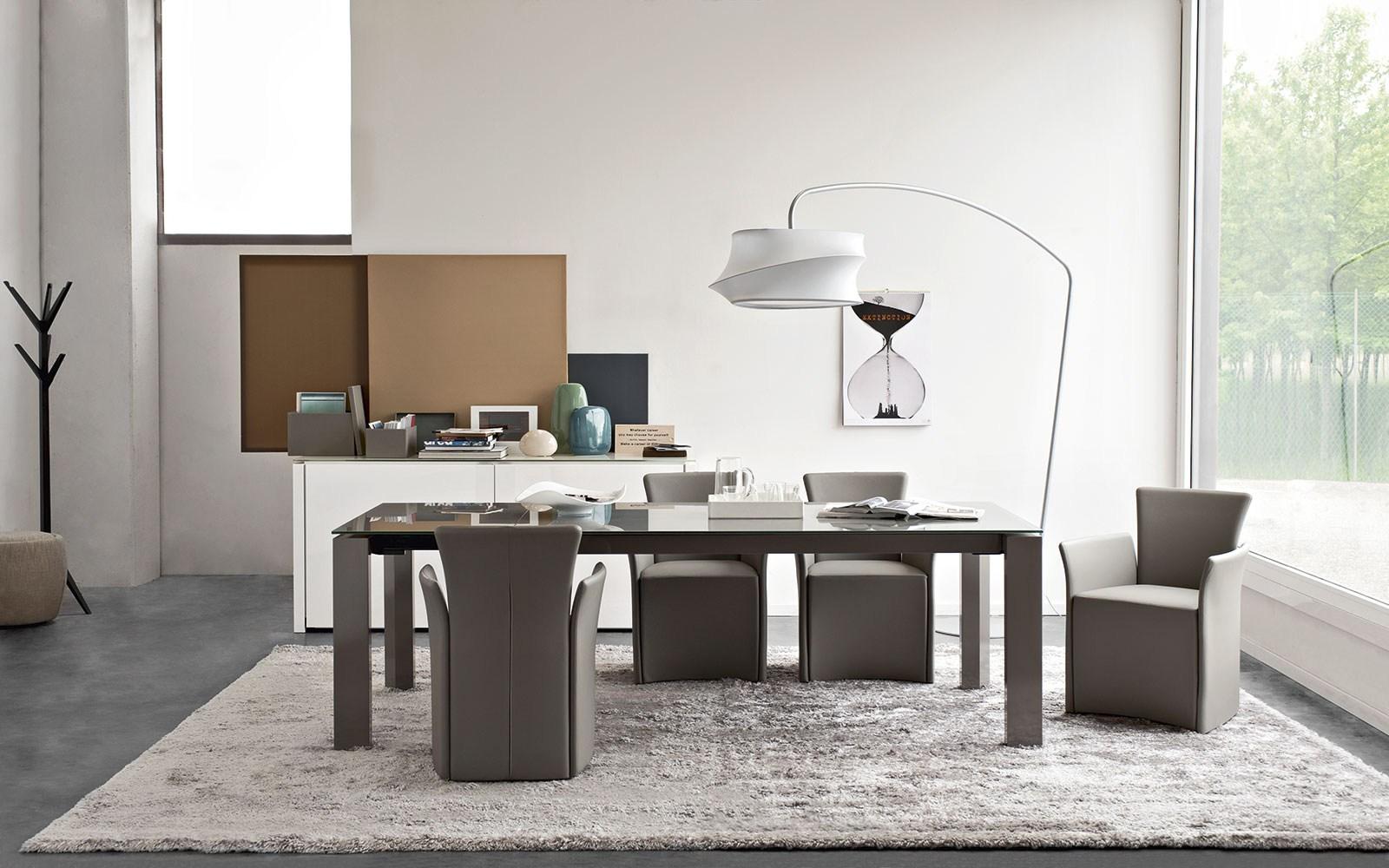 NIDO Leather easy chair with armrests