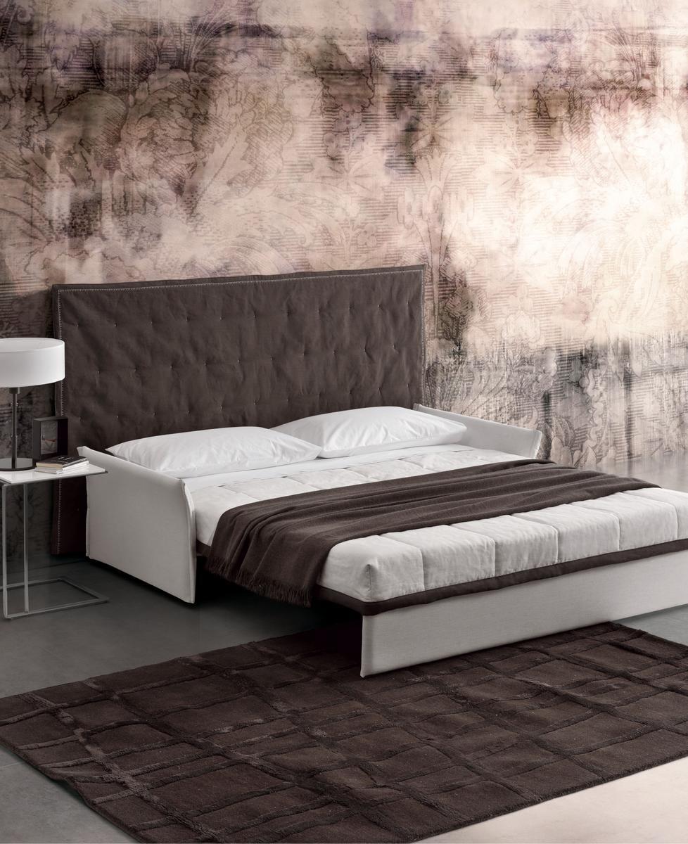 SLALOM Fabric sofa bed with removable cover