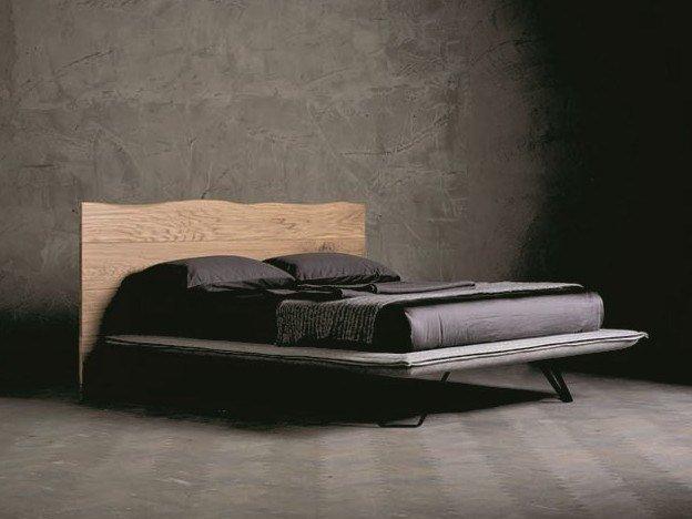 WOOD RING 6 Upholstered solid wood double bed