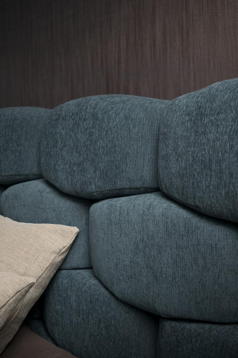 MAJAL Double bed with upholstered headboard