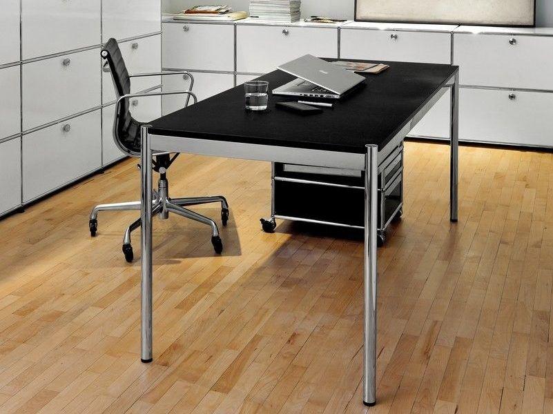 HALLER HOME OFFICE TABLE Height-adjustable steel writing desk