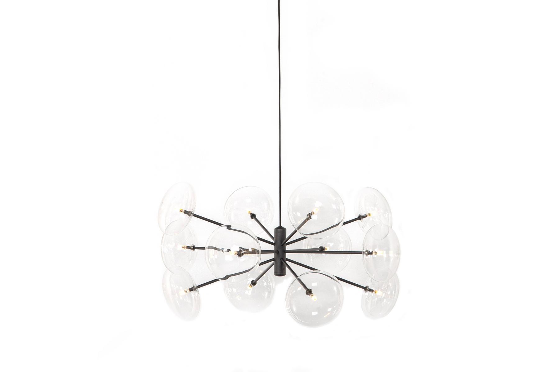 BREATH Pendant lamp in crystal and metal