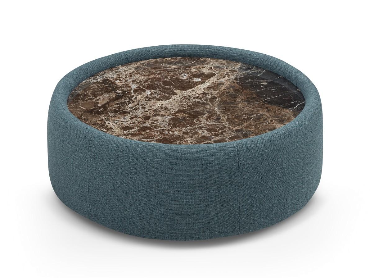 CUBIC Low round marble coffee table