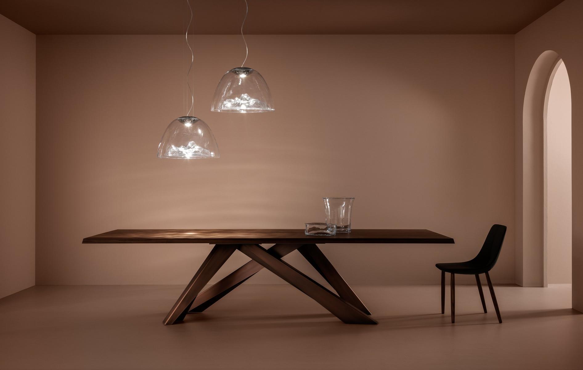 MOUNTAIN VIEW LED blown glass pendant lamp MOUNTAIN VIEW LED blown glass pendant lamp