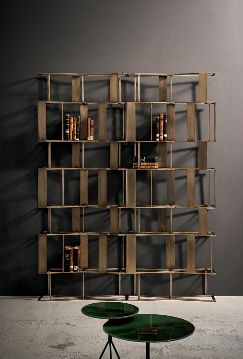 RAFIKI Open double-sided metal bookcase