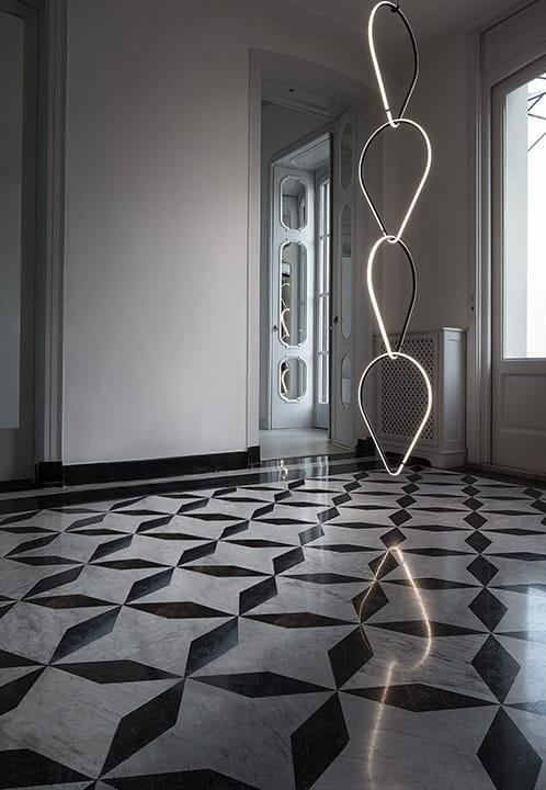 ARRANGEMENTS DROP LED powder coated aluminium pendant lamp