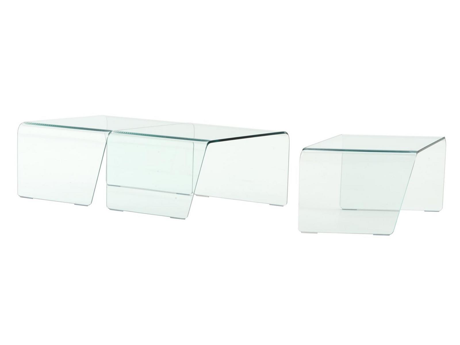 ROSIS Low glass coffee table