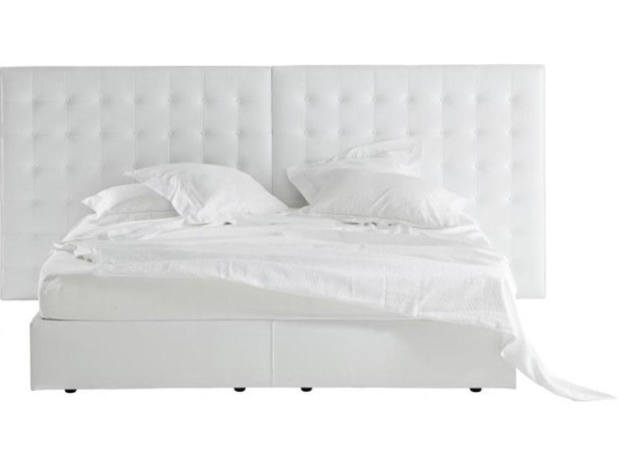 NADOR Upholstered fabric double bed with tufted headboard