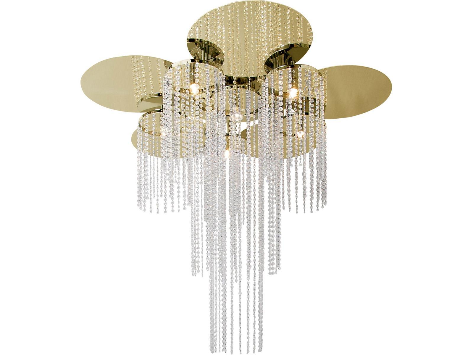 OPUS C5+1 Metal ceiling lamp with crystals