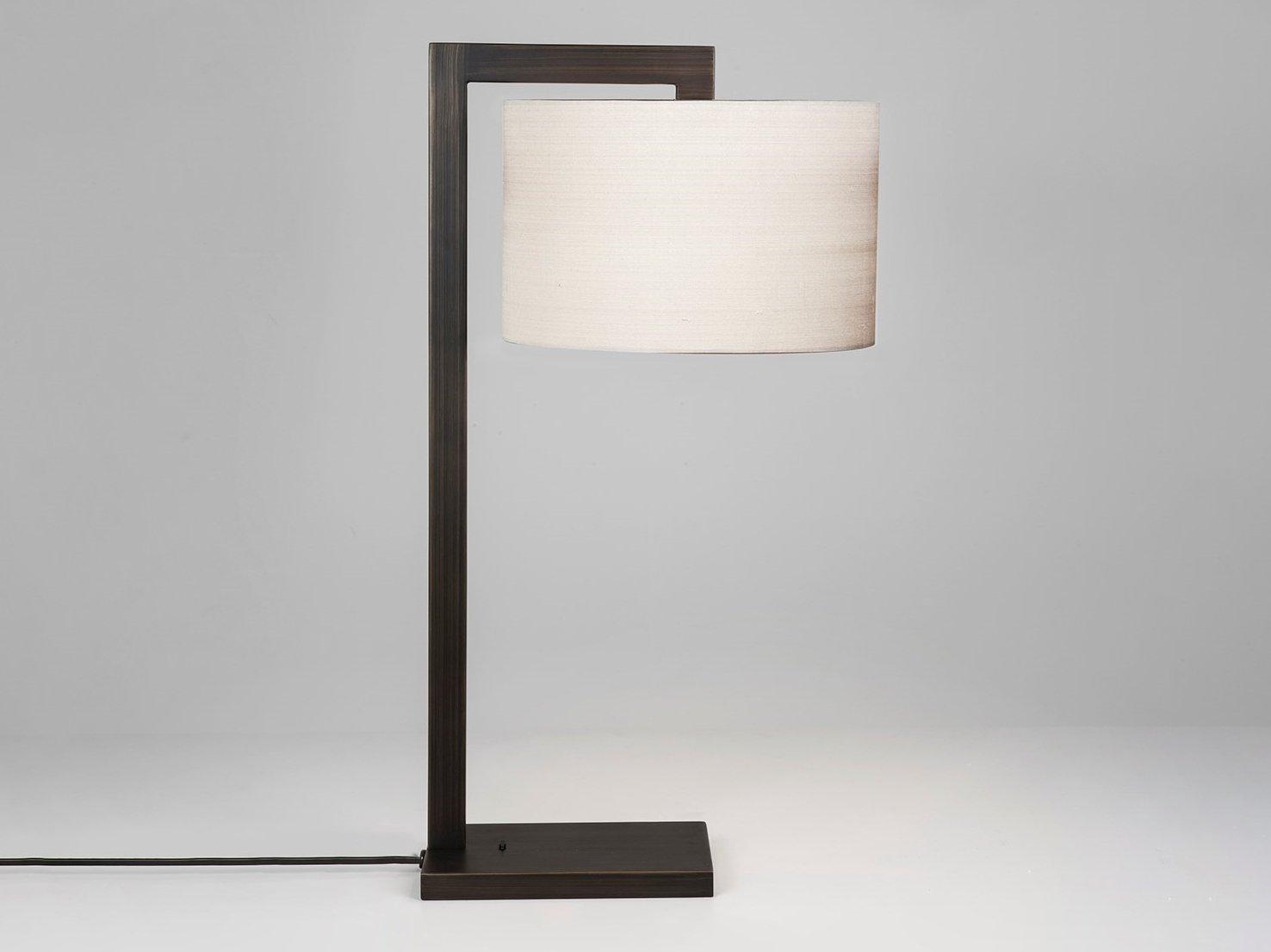 RAVELLO Table lamp in steel and fabric