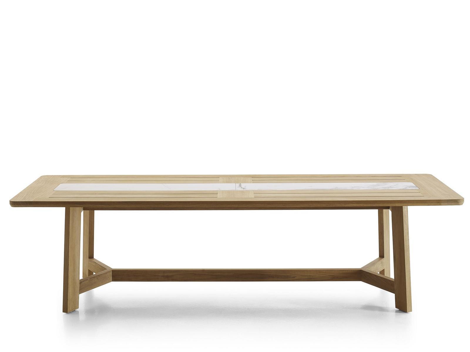 GINESTRA Rectangular teak garden table