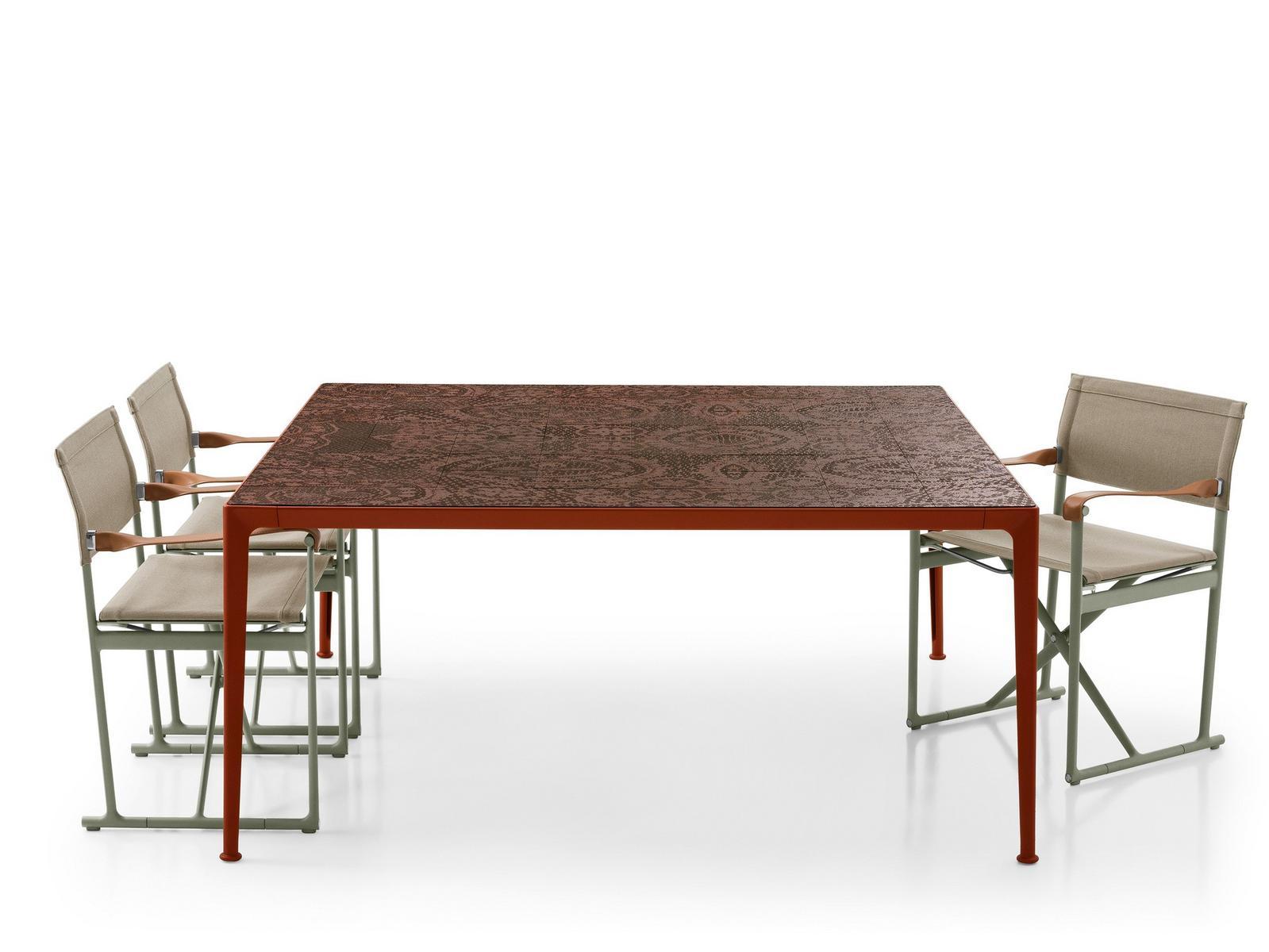 MIRTO OUTDOOR Square porcelain stoneware garden table