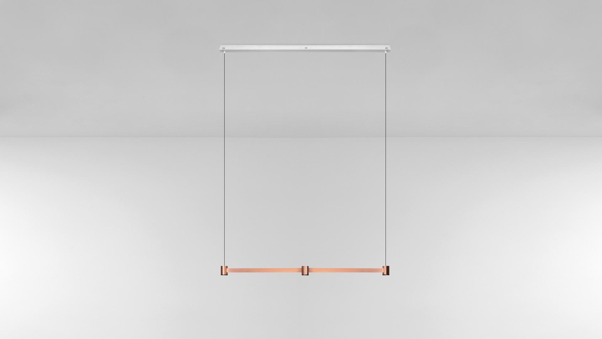 ART SURFACE LED direct light brass pendant lamp