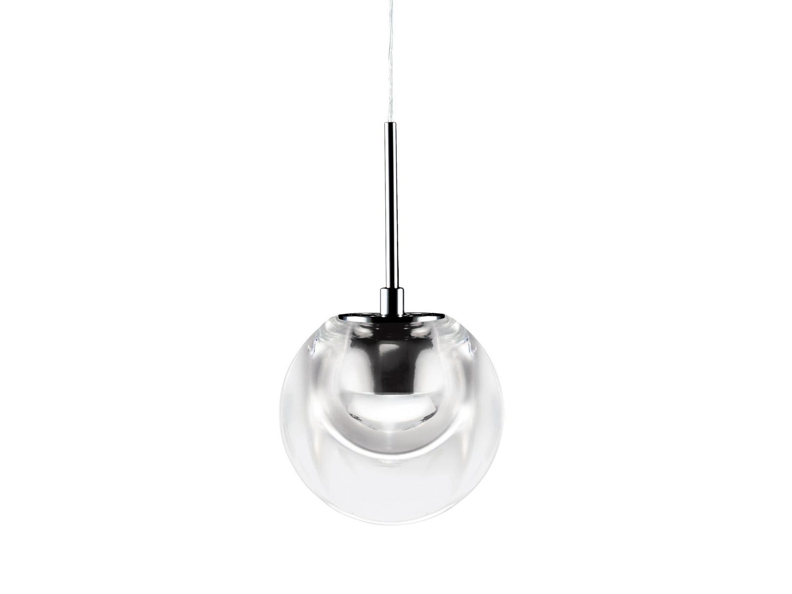 DEW LED glass and aluminium pendant lamp