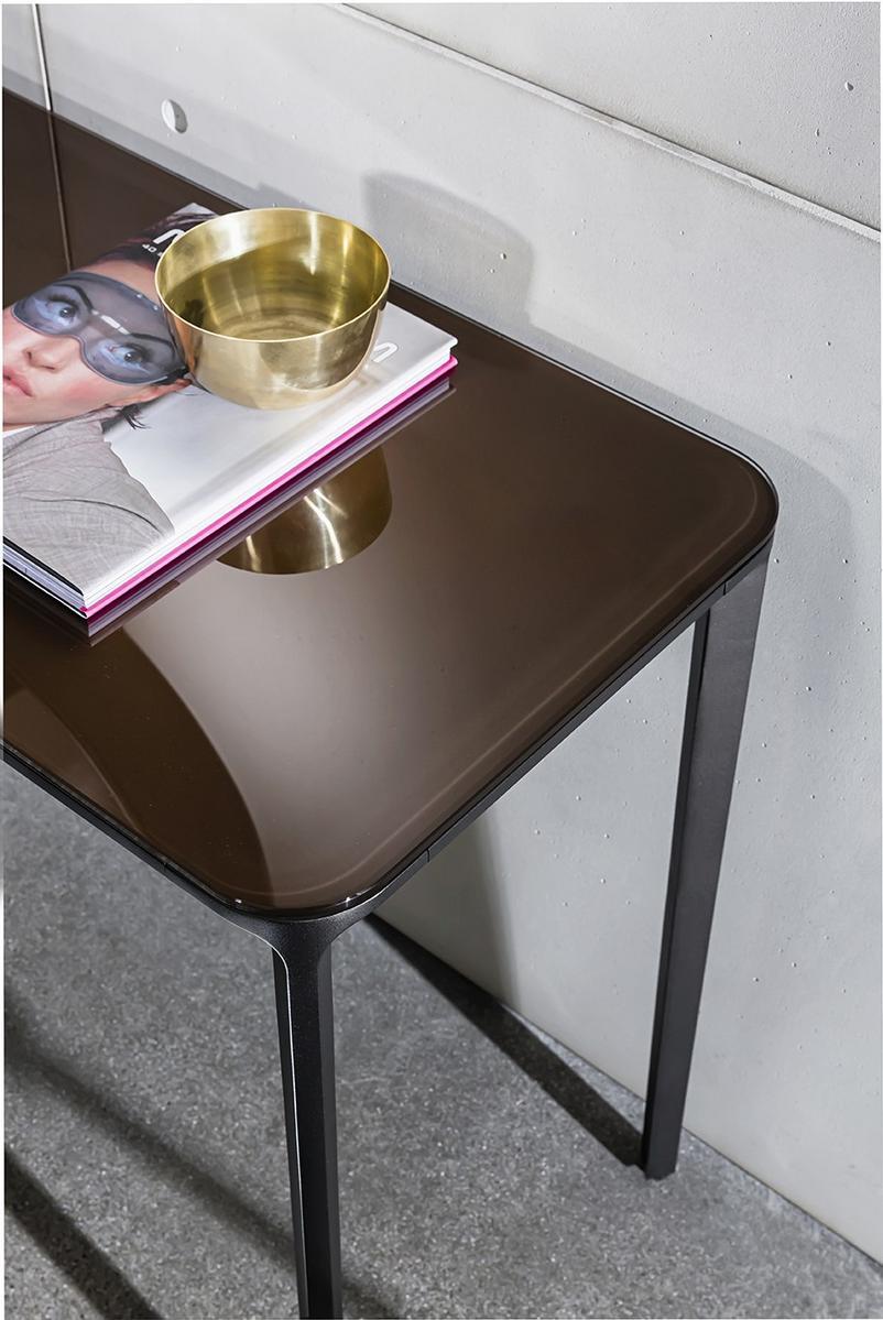 SLIM 4 LEGS Rectangular glass console table