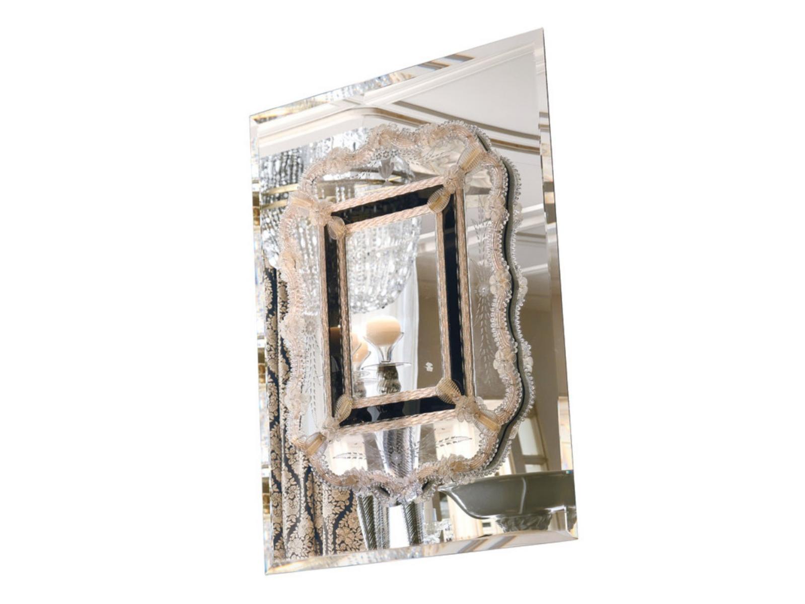 EMOZIONI Rectangular wall-mounted glass mirror