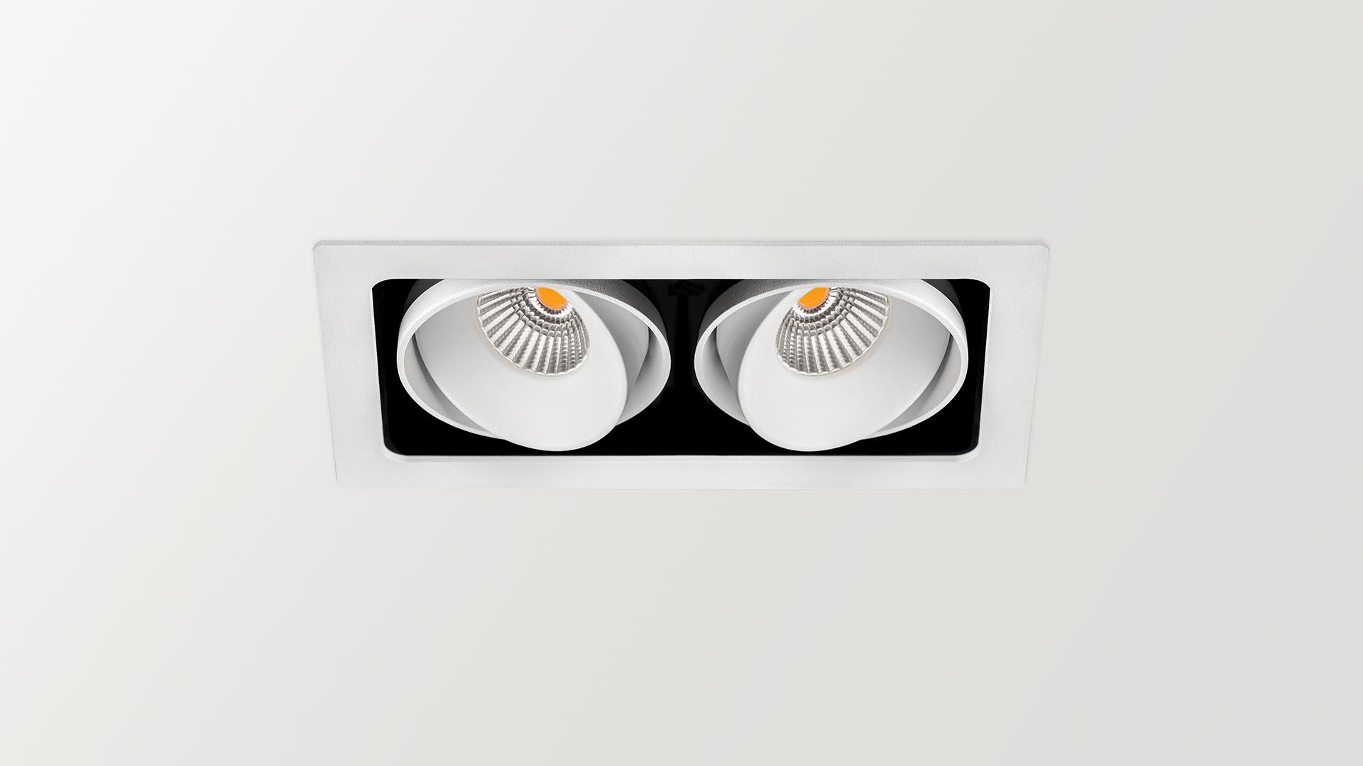 TWIST DOUBLE LED adjustable spotlight