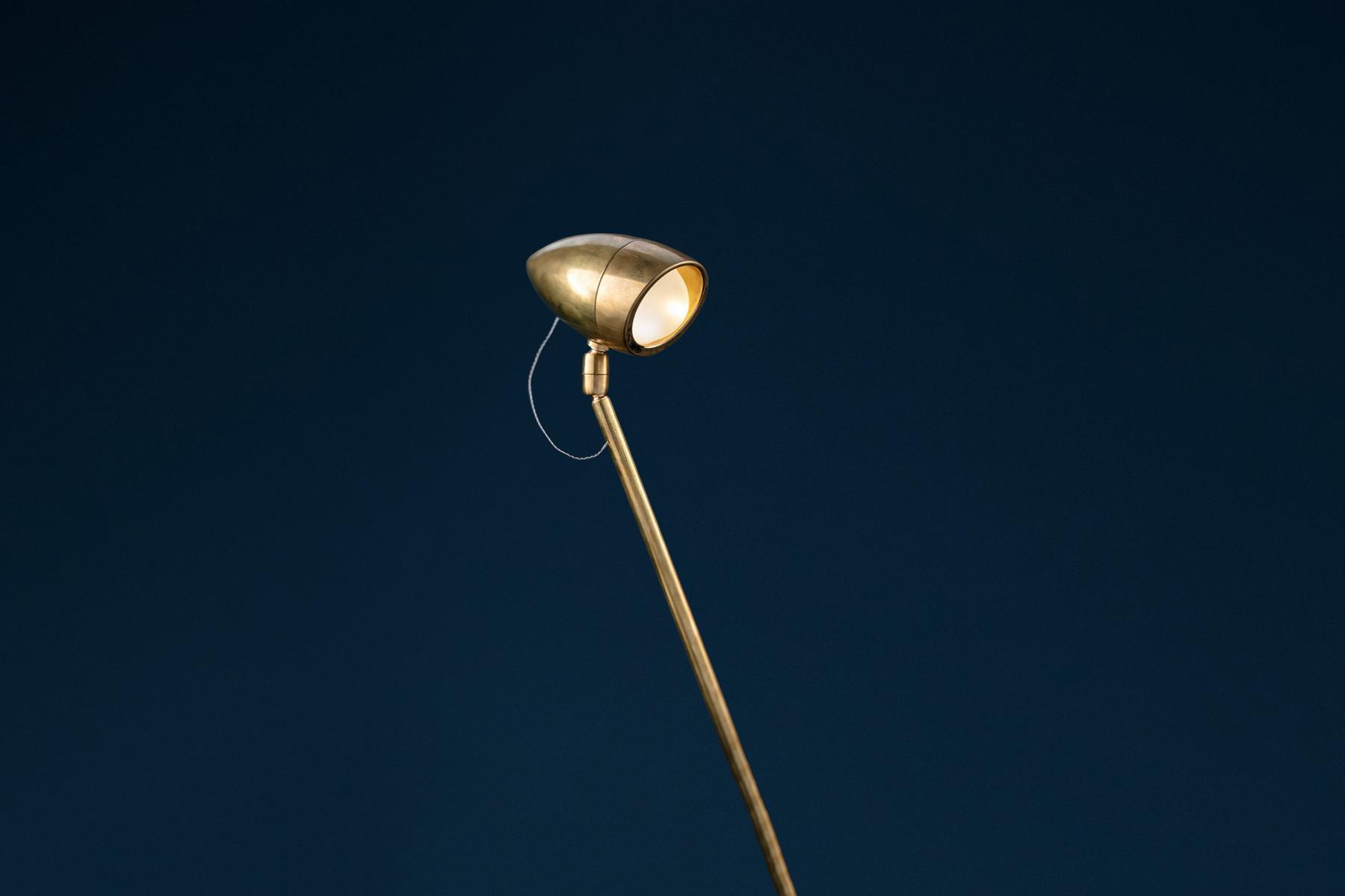 HEREM T LED with swing arm brass table lamp