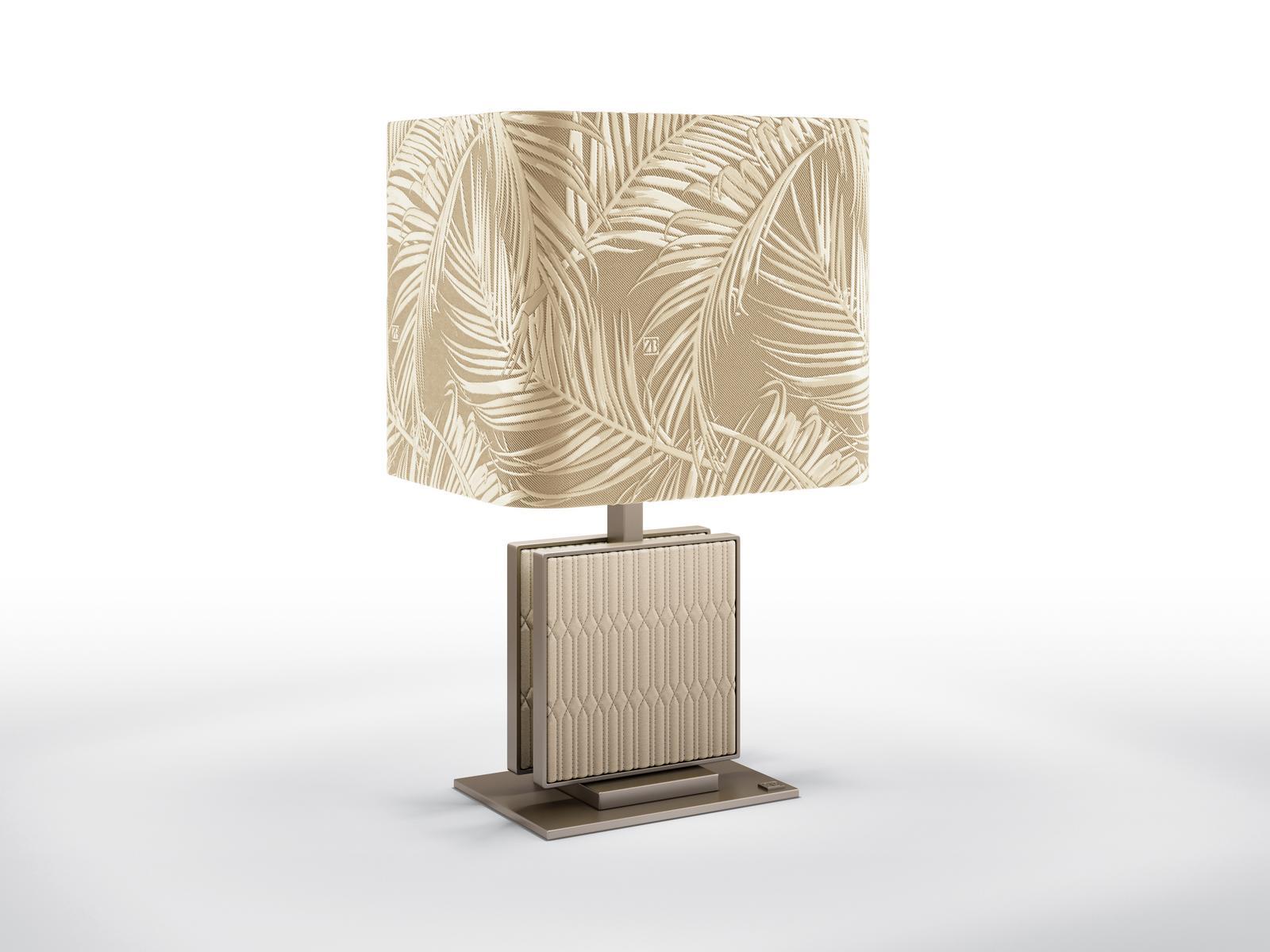 BERNINI Metal table lamp and fabric lampshade