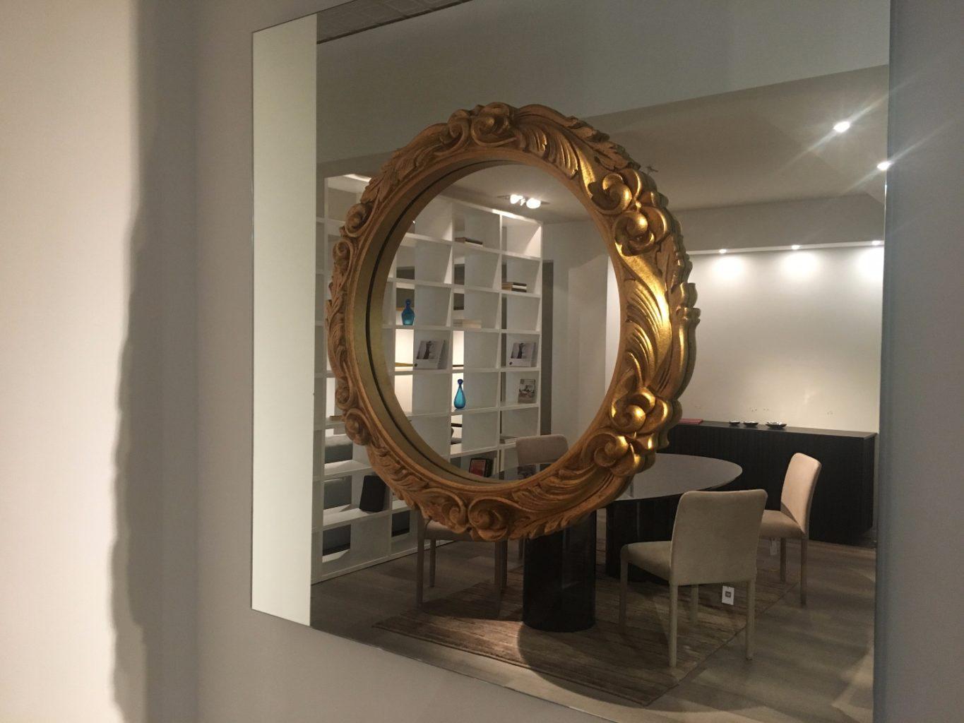 RITRATTO Square wood mirror