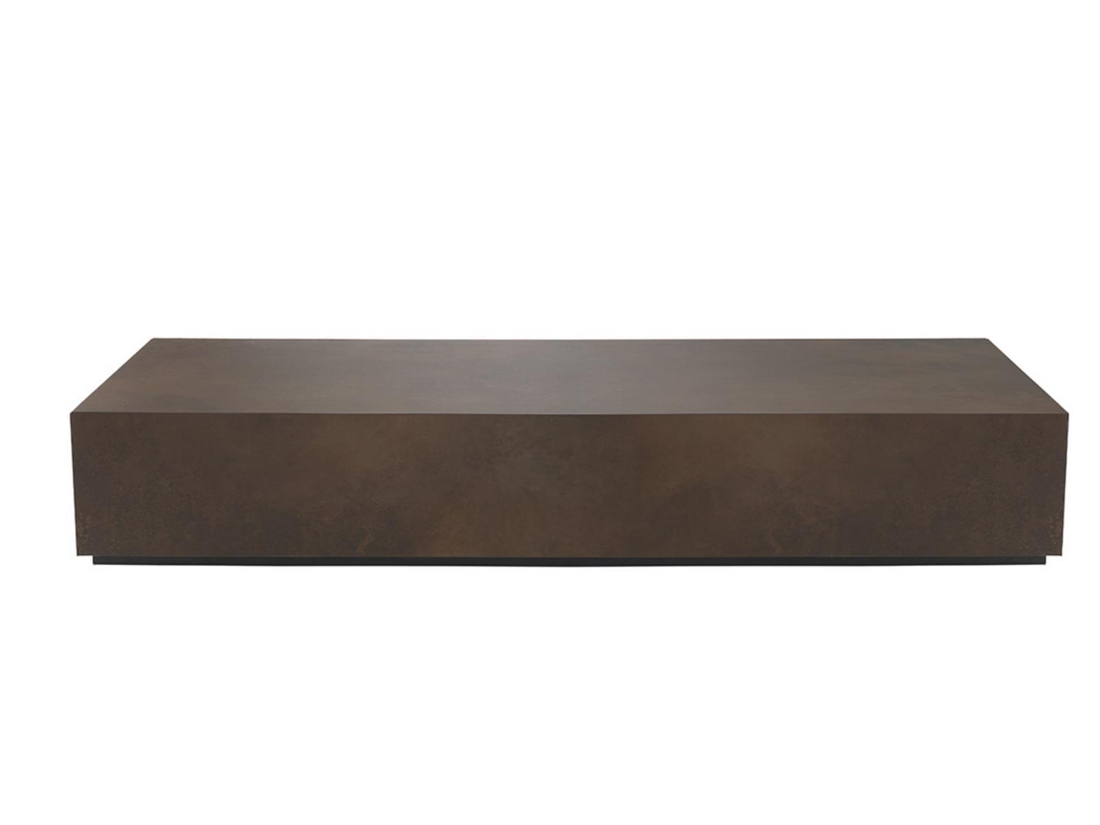 FLAIR_2 Low porcelain stoneware coffee table with storage space