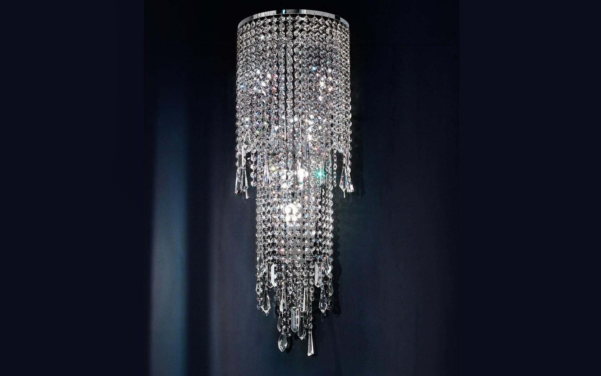 IMPERO & DECO VE 825 A8G / A8M Halogen chrome plated wall light with crystals