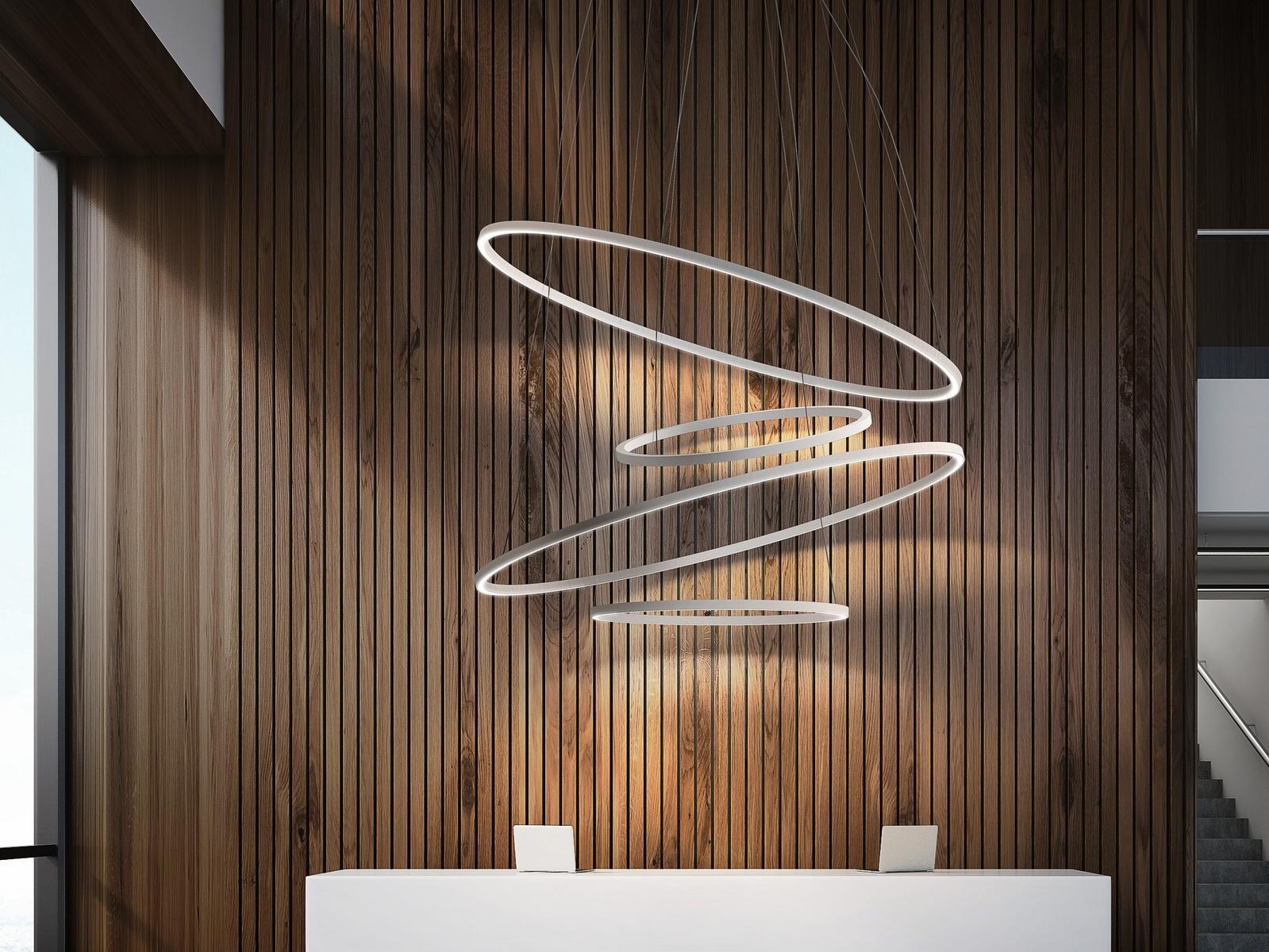 BROOKLYN ROUND LED extruded aluminium pendant lamp