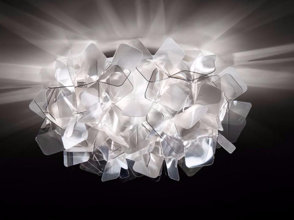 CLIZIA FUMÈ MEDIUM Lentiflex® and Cristalflex Fumé® wall lamp / ceiling lamp